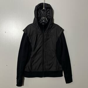 Lululemon Snug Sprinter Black Performance Full Zip Jacket Womans Size 10